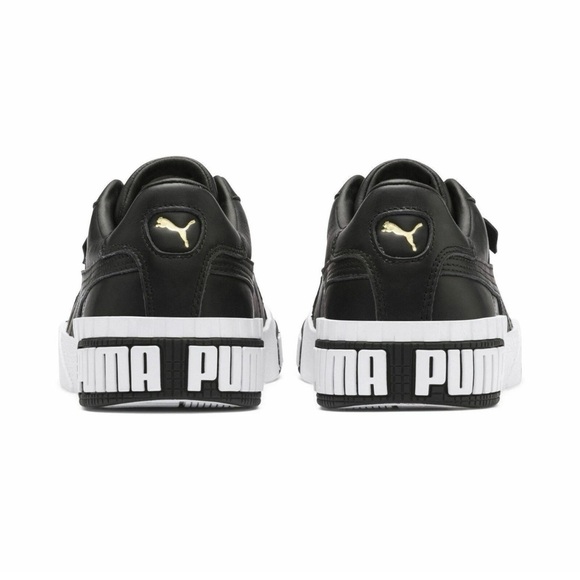 Puma Cali Bold Black Metallic Gold Women's Sneakers, Logo, Casual Shoes, Size 8 - Picture 3 of 12